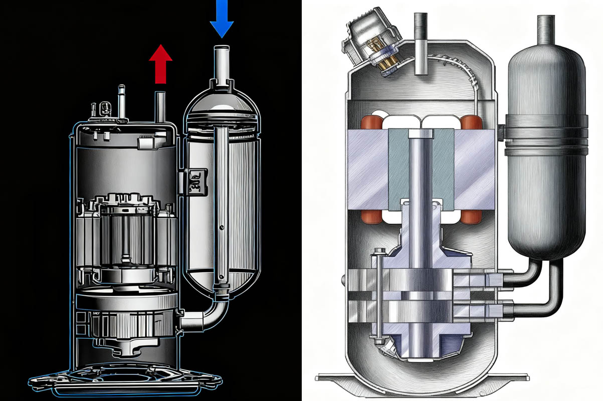 The Efficiency Difference Between Twin Rotary Compressor and Single Rotary Compressor